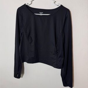 Old Navy Black Long Sleeve Women's Exercise Tee